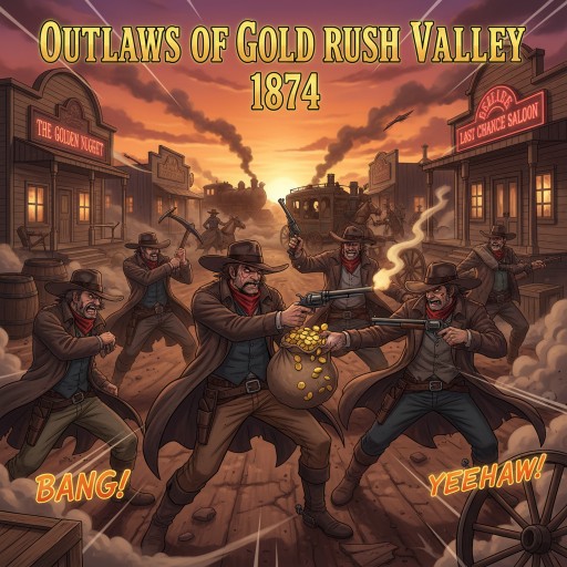 Outlaws of Gold rush Valley 1874